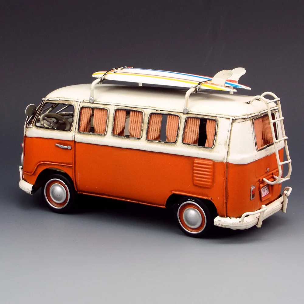 Q version antique classical cars model handmade retro buses for home/cafe/pub decoration or gifts old fashion