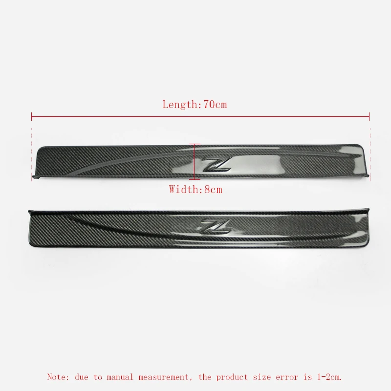 For Nissan 2009 Onwards 370Z Z34 Carbon Fiber OEM Door Sill Panel With Z Glossy Fibre Racing Cover Part Door Add On Step Kit