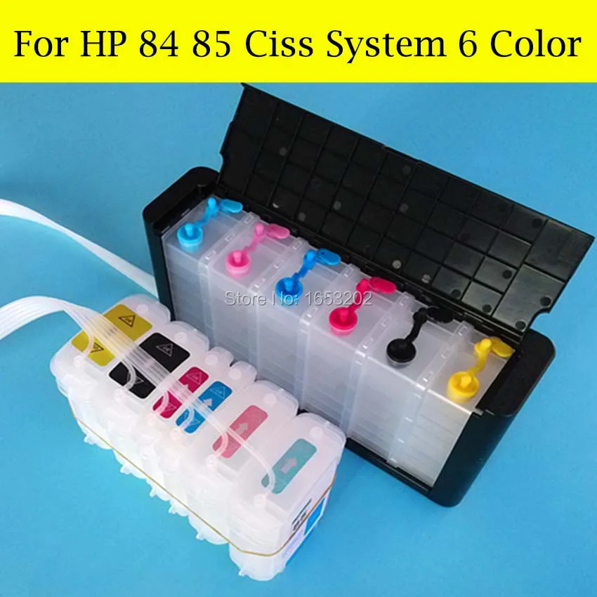 1 Set Ciss System For HP 84 85 For HP Designjet 130 90 30 C5016A C9425A C9426A C9427A Printer With Auto Reset Chip