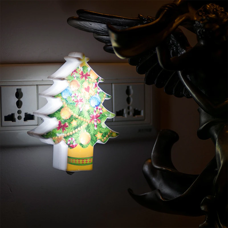 LED Christmas Tree Light Night Light EU/US 220V 110V Night Lamp Bedroom Children Kids Baby Room Home Decoration Dropshipping