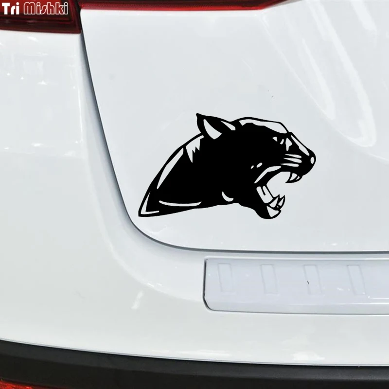 Tri Mishki LBH460# 20*12cm panther head car sticker Vinyl Decals Motorcycle Accessories Stickers