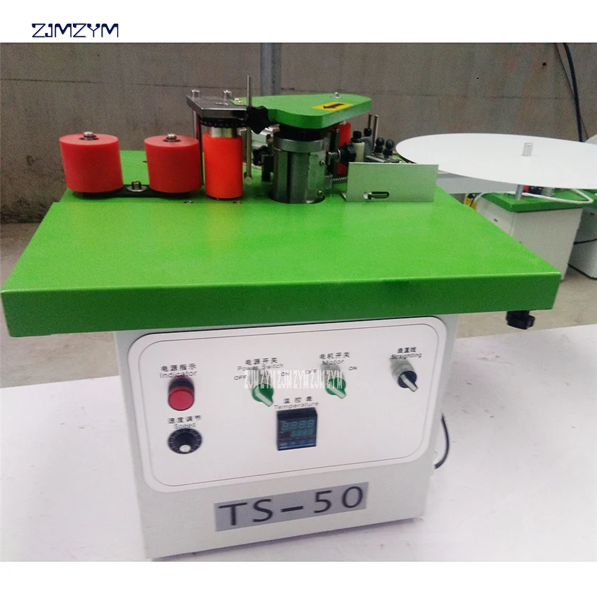 

TS-50 wood furniture pvc mdf veneer rubber adhesion glue portable edge banding machine,Edge thickness 10mm-50mm banding machine