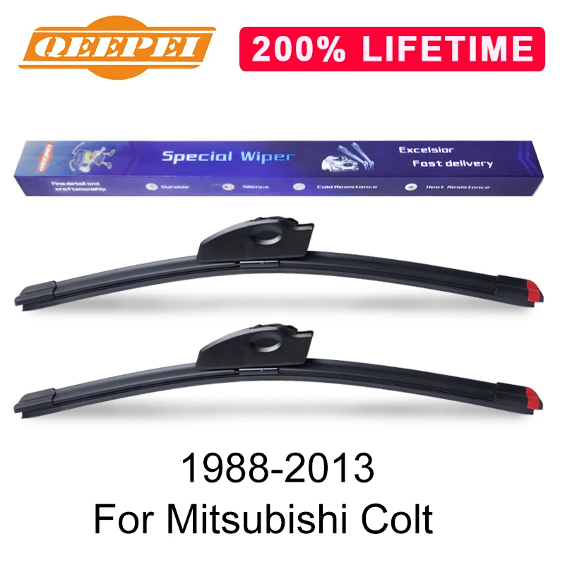 

QEEPEI Replace Wiper Blade For Mitsubishi Colt 1988-2013 Silicone Rubber Windshield Windscreen Wiper Auto Car Accessories