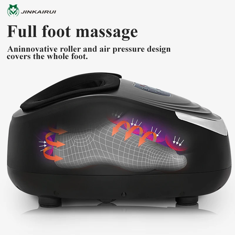 JinKaiRui Electric Vibrator Foot Massager Shiatsu Kneading Vibrator Massage Machine Infrared Heating Relax Health Care Device