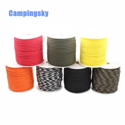 CAMPINGSKY Paracord 550 4 мм веревка 100 футов парашютный шнур для выживания ремешок для альпинизма комплект снаряжения для кемпинга