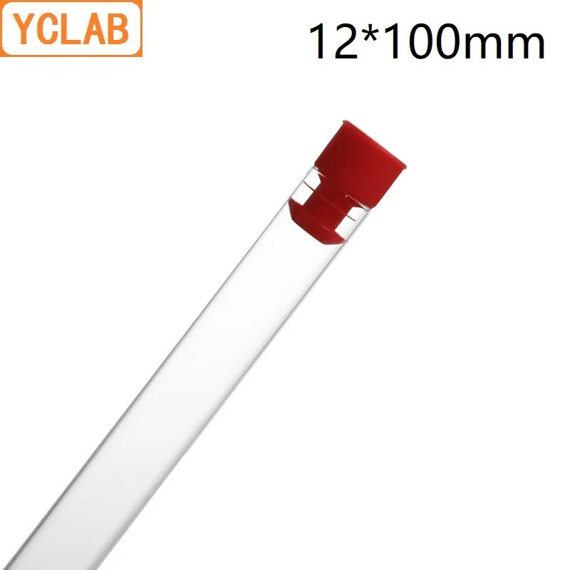 YCLAB 12*100mm Tset Tube with Plastic Stopper Borosilicate 3.3 Glass High Temperature Resistance Laboratory Chemistry Equipment