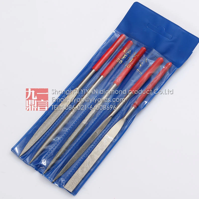 5pcs/set Diamond Coated Needle File Set, smoothing, shaping, glass, bottles, sea glass, ceramic, stone, rock, tile, concrete