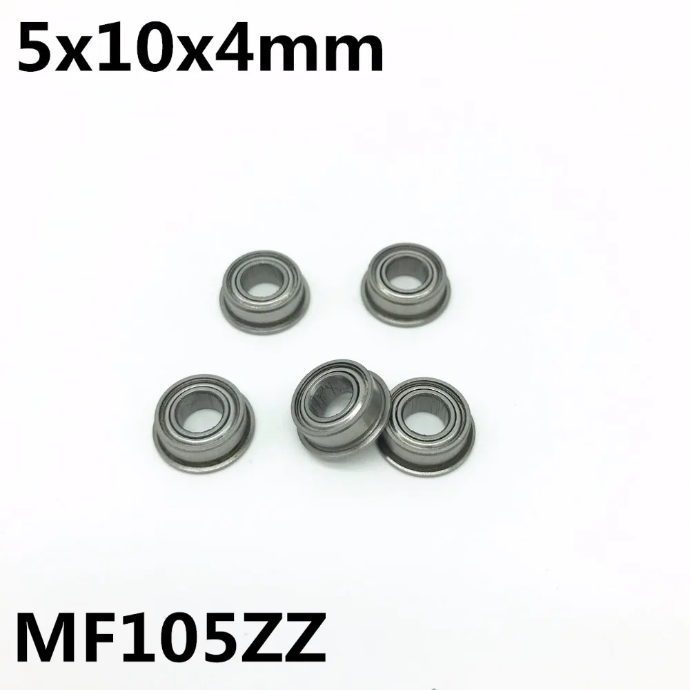 

10Pcs MF105ZZ 5x10x4 mm Flange Bearings Deep Groove Ball Bearing High Quality MF105Z MF105