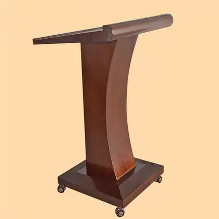 Solid Wood Reception Desk, Simple and Modern Meeting Desk, Teacher Mobile Presentation Desk