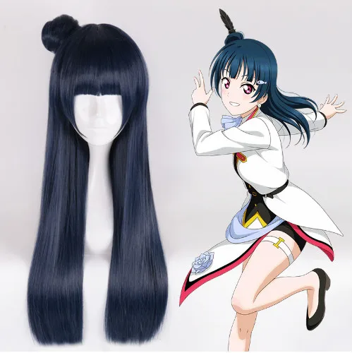 

LoveLive Sunshine Tsushima Yoshiko wig Cosplay Costume Love Live Aqour Yohane Synthetic Hair Halloween Role Play wigs+wig cap