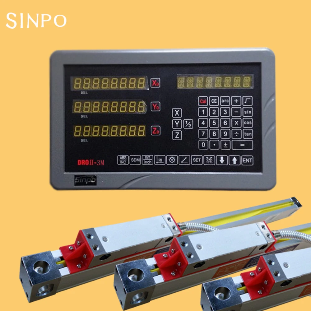 Imagem -03 - Sinpo Jcxe Fresadora Dro Linear Ralar Régua Régua Régua Eletrônica Digital Faixa de Medição 8501000 mm
