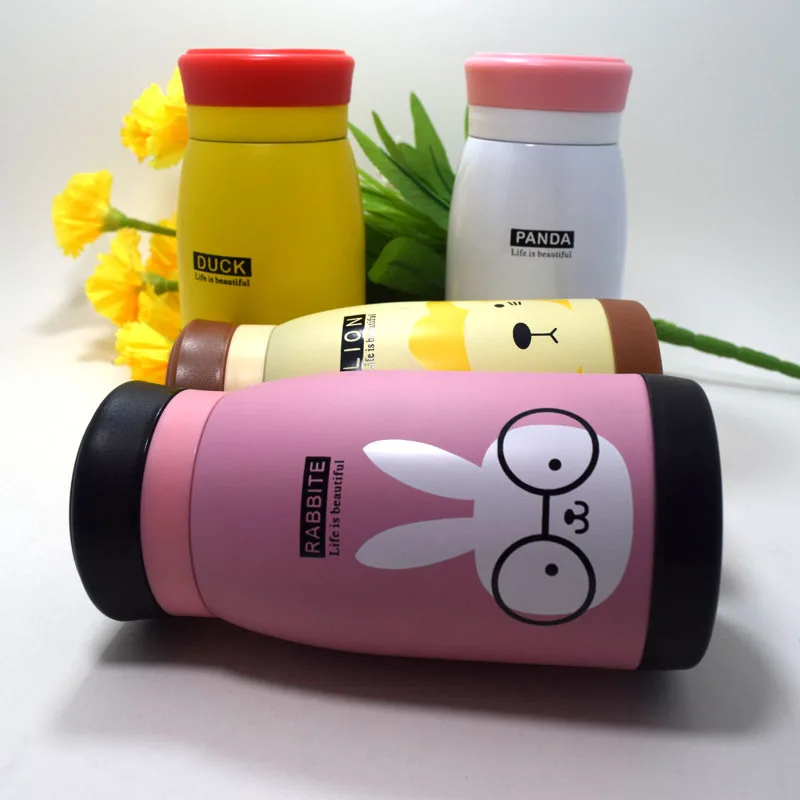 Panda Cartoon Pattern Thermo Mug Insulated Cup Tumbler Coffee Hot Cold Bottle Travel Stainless Steel Vacuum Pot