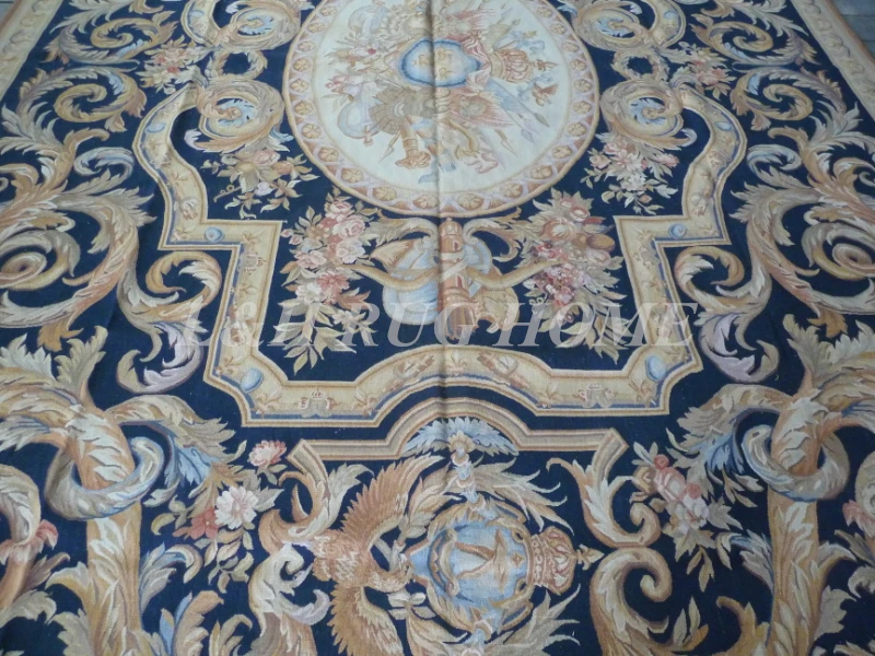 Free shipping  10'x14'  Aubusson rugs  Floral design for modern home decoration Christmas gift