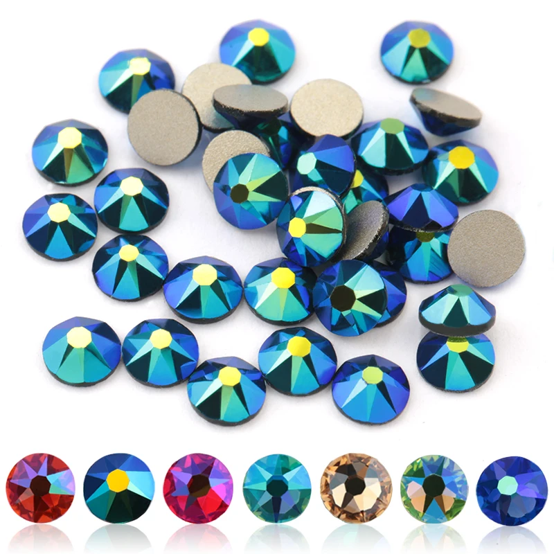 8 Big 8 Small Cut SS16 SS20 Many Colors AB Flat back DIY deco Non hotfix Rhinestones for Rhinestone & Decoration Glue On Stone