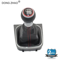 For VW EOS 2006 2007 2008 2009 2010 2011 Car-Stying 6 Speed Car Gear Stick Level Shift Knob With Leather Boot