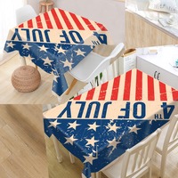 New Arrival Custom america independence day Table Cloth Waterproof Oxford Fabric Rectangular Tablecloth Home Party Tablecloth