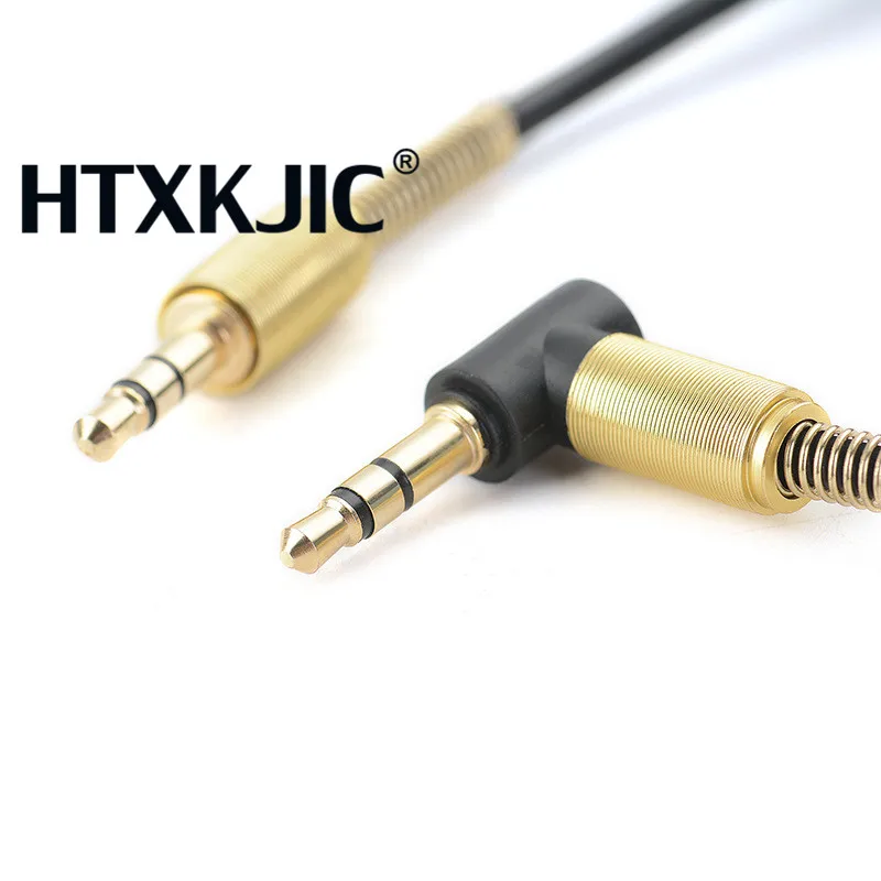 3.5 جاك AUX الصوت كابل 3.5 مللي متر ذكر إلى كابل موصل ذكر للهاتف مكبر صوت للسيارة MP4 سماعة 1.7 متر جاك 3.5 الربيع الصوت الكابلات