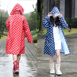 Hooded Raincoat Women Men Poncho Waterproof Long Dots Outdoor Travel Rain Coat Jackets Female Cloak Chubasqueros Mujer