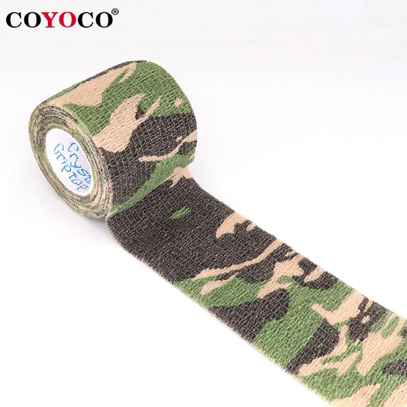 4.8m Camouflage Elastic Wrap Tape Hunt Disguise Elastoplast Self Adhesive Sports Protector Knee Finger Ankle Athletic Bandage