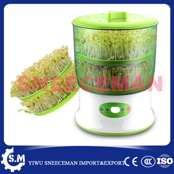 

2layers Home Use Intelligence Bean Sprouts Machine Large Capacity Thermostat Green Seeds Growing Automatic Bean Sprout Machine