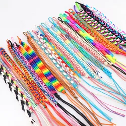 Fashion 15pairs/Lots Braided Cotton Rope Cuff Friendship Bracelet Lovers Cuff Bracelets Handmade Jewelry for Man Women