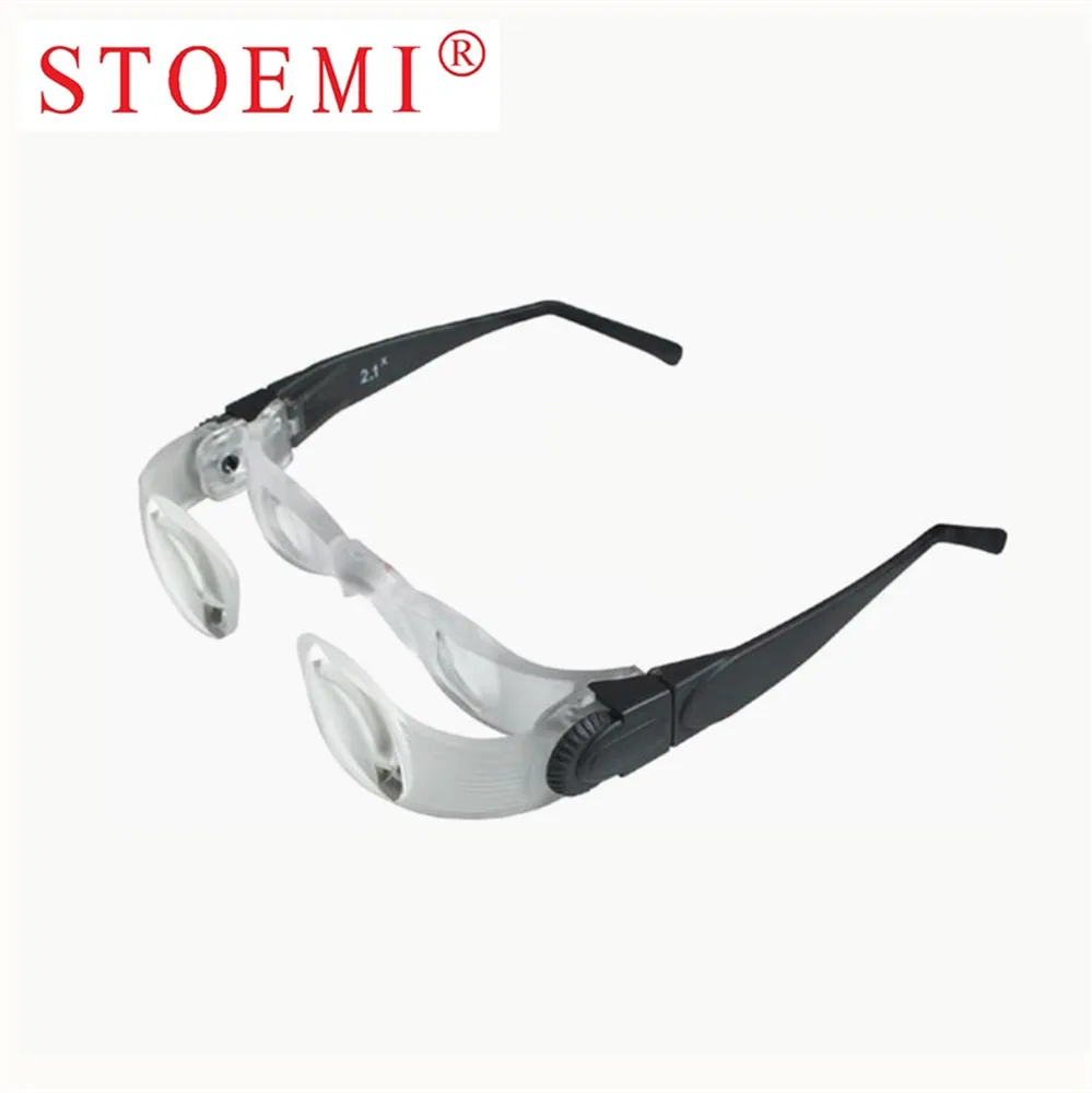 

New Arrival STOEMI 8106 2X Short Range Spectacles Magnifier Binocular Glasses w/Hard Case for Watching Reading