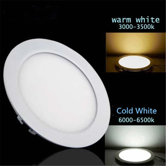 Ultra thin LED downlight Panel lights 3W 4W 6W 9W 12W 15W 25W Round  Recessed ceiling Lamp 12V/24V LED Driver Include