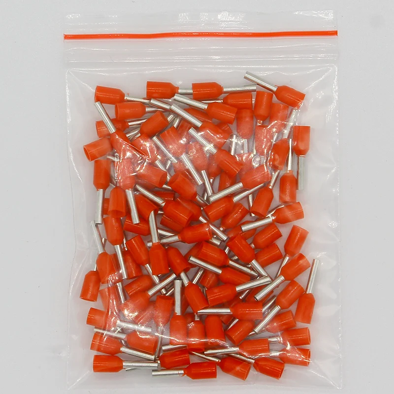 E1008 Tube insulating Insulated terminals 100PCS/Pack 1MM2 Cable Wire Connector Insulating Crimp Terminal Connector E-