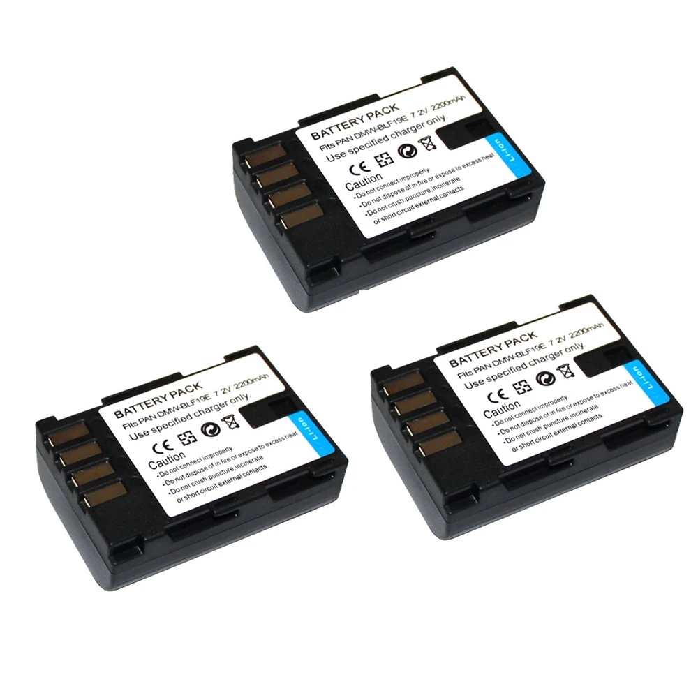 

DVISI 3pcs/Lot DMW-BLF19 Camera Battery for Panasonic Lumix DMC-GH3 DMC-GH3A DMC-GH3GK DMC-GH3H DMC-GH3HGK DMC-GH3KBODY DMC-GH4