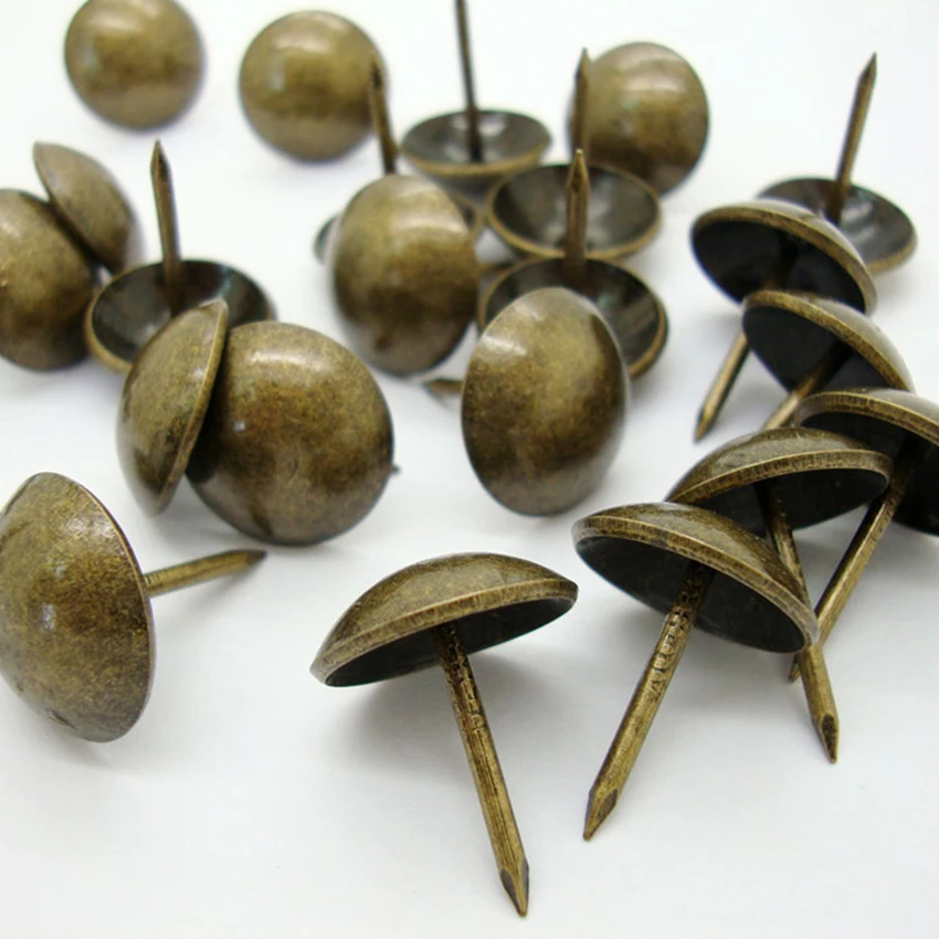 50pcs Box Sofa Decorative Furniture Tack Stud Pushpin Doornail Hardware Antique Bronze Decorative Upholstery Nail Jewelry крепеж