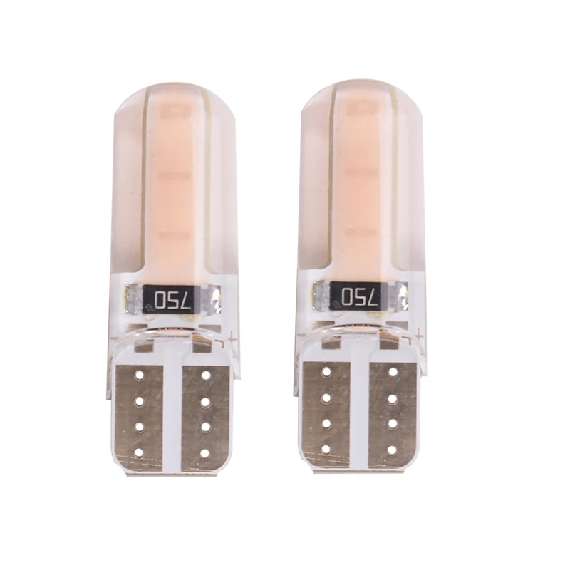 10PCS COB silica gel w5w T10 led light Car signal lights LED Clearance lights Reading light License plate light Parking lamp 12V
