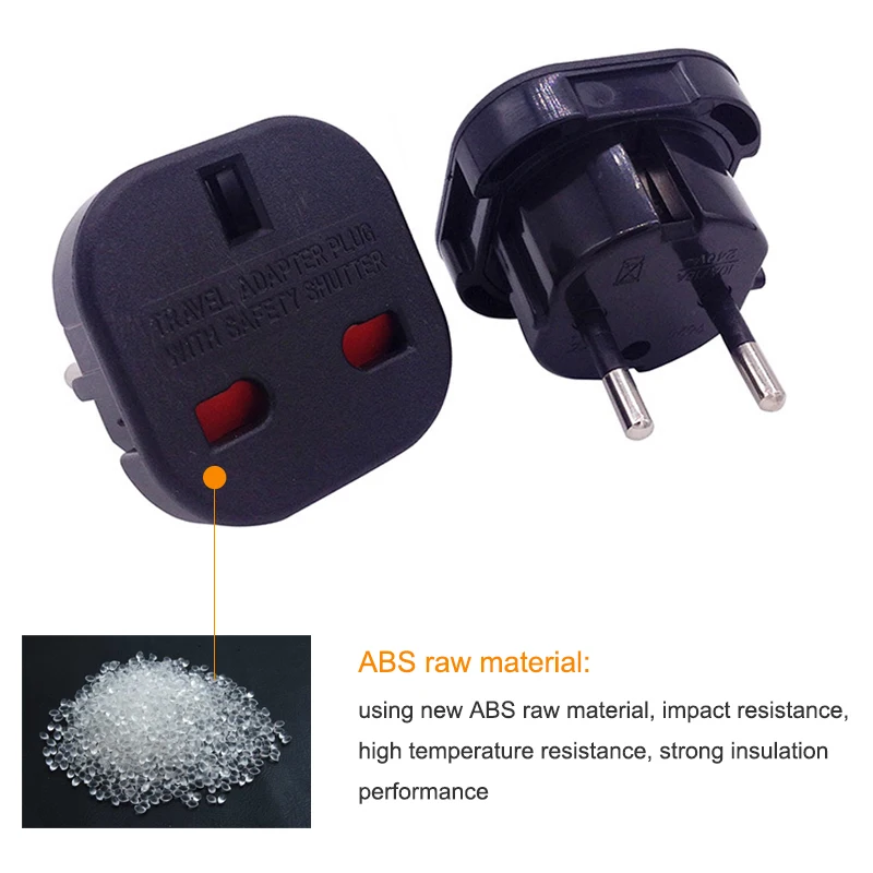 1 PC UK TO EU AC Power Socket Plug Travel Charger Adapter Converter 4.0มม.ซ็อกเก็ตไฟฟ้า EUR ยุโรป Charger power Socket