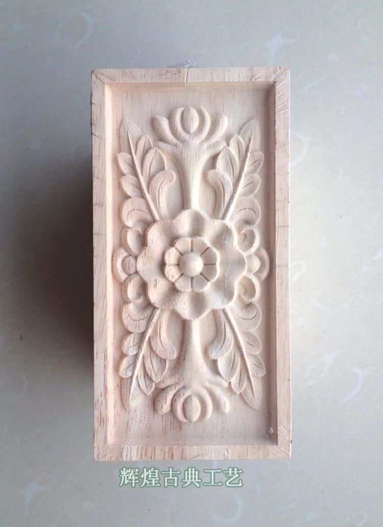 Dongyang wood carving fashion corners applique gate flower wood shavings carved furniture flower bed wood carved 168