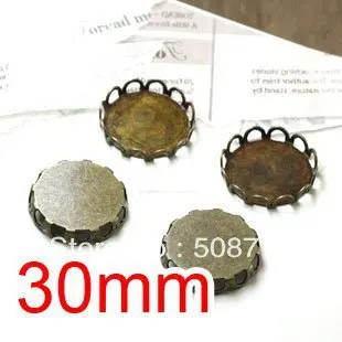 

Free shipping!!! Bronze Tone Cabochon Frame Settings 30mm,Cameo Cab settings,pendant base