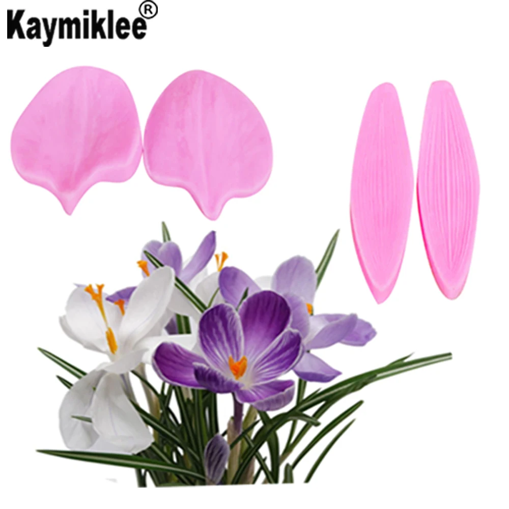 Flower Orchid Phalaenopsis Petal Veiner Silicone Mold Gumpaste Sugarcraft Fondant Mould Cake Decorating Tools CS193