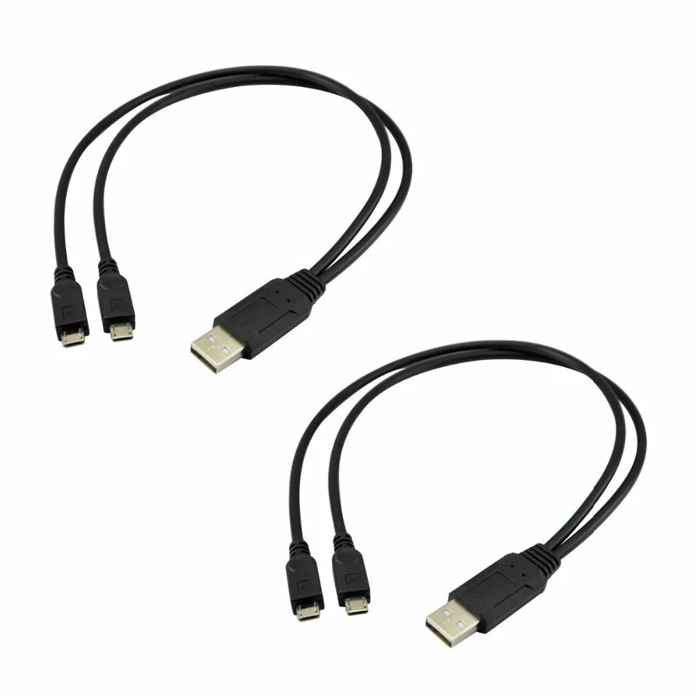 2 قطعة/الوحدة ثنائي مايكرو USB الفاصل تهمة كابل الطاقة يصل إلى اثنين مايكرو أجهزة USB في وقت واحد من واحد USB ميناء