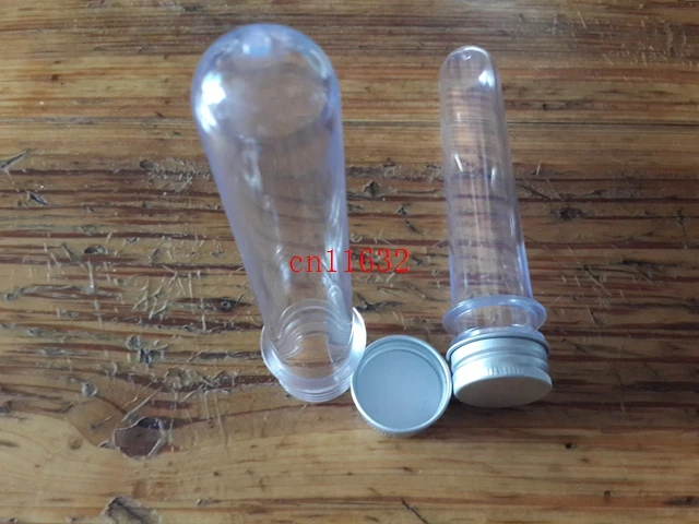 Máscara de sal de banho transparente 40ml, tubo para teste de sal de banho com tampa de alumínio 40cc, tubo cosmético de plástico transparente