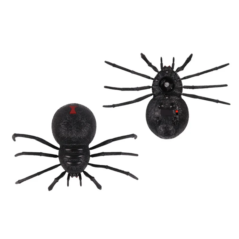 Two channels Remote Control Spider Scary Wolf Spider Robot Realistic Novelty Prank Halloween Holiday RC Tricky Funny Prank Toys