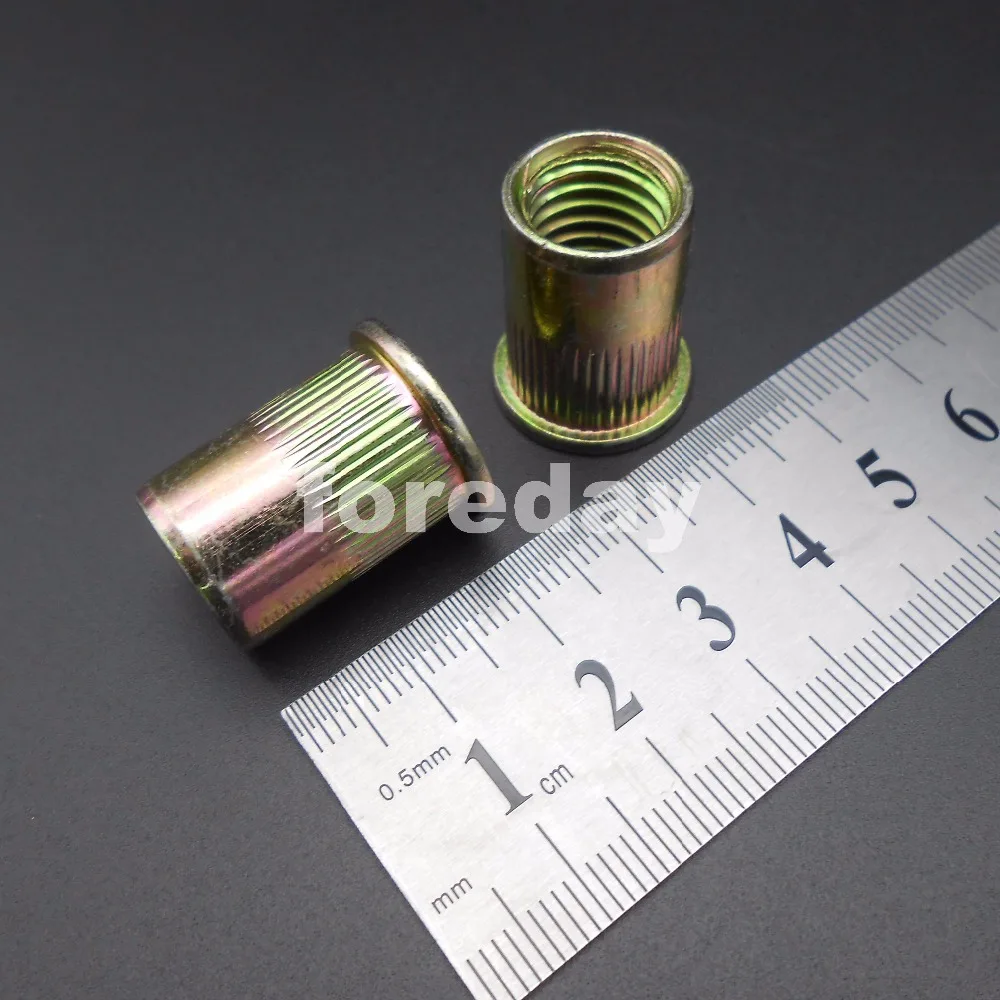 

100PCS M12 Carbon Steel galvanization Rivet Insert Clinch nut blind nuts Flat Head Knurled Knurled 12MM 1LOT=100PCS*BT624X100
