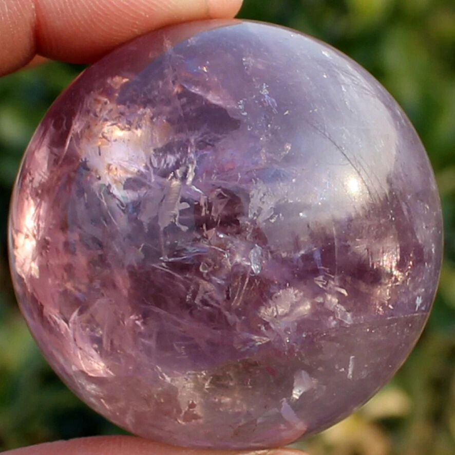 140g 46mm Natural Amethyst Quartz Crystal Sphere Ball Healing