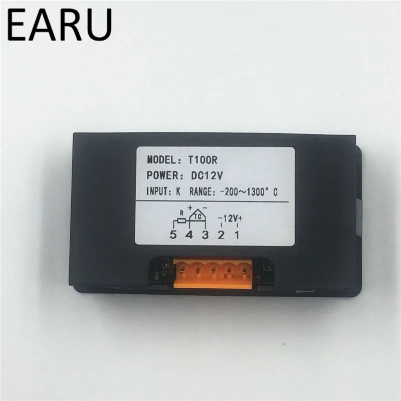 Digital Temperature Meter Gauge LED Display for K,PT100,J Universal Type Thermocouple EGT Probe Celsius Fahrenheit Red DC 5-12V