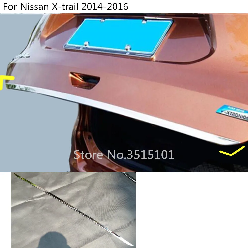 Car Rear Back Door License Tailgate Trunk Bumper Frame Plate Trim Lamp Stick For Nissan X-Trail Xtrail T32/Rogue 2014 2015 2016