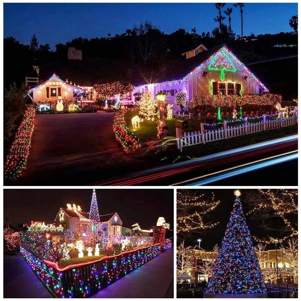 12V 10M 20M 30M 50M Holiday LED String Light Copper Wire Starry Rope Waterproof Flexible Fairy Lights Party Garde+Power Adapter