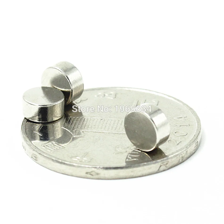 100pcs Neodymium N35 Dia 6mm X 3mm  Strong Magnets Tiny Disc NdFeB Rare Earth For Crafts Models Fridge Sticking magnet 6x3mm