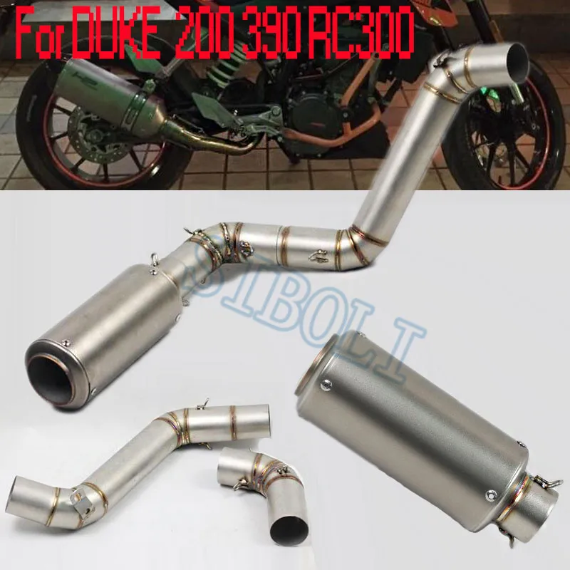 

For Duke 200 RC390 RC300 Full Exhaust Pipe Titanium Color Muffler System Motorcycle With DB Killer KT001