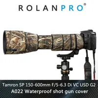 ROLANPRO capa de lente de cámara para Tamron SP 150-600mm F/5-6,3 Di VC USD G2 (A022) funda protectora para lluvia de camuflaje funda para pistolas
