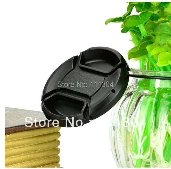 غطاء عدسة أمامي لكاميرا كانون نيكون سوني مع سلك 77 مللي متر ، شحن مجاني ، لكانون نيكون سوني بنتاكس أوليمبوس