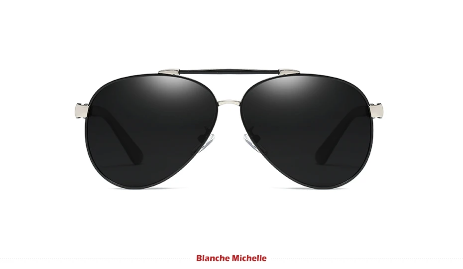 Blanche Michelle Pilot Polarisierte Sonnenbrille Männer 2025, Marke Spiegel Sonnenbrille Fahren UV400 Legierung Gafas De Sol Oculos Mit Box – Detail 10