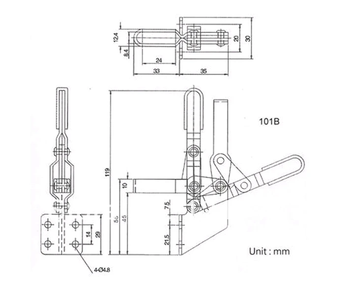 1pcs Hand Tool Toggle Clamp 101B SD-101B SD101B GH101B