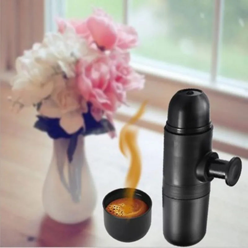 Outdoor Portable Mini Hand press type Manual coffee machine Coffee pot Coffee grinder Hand-made coffee machine